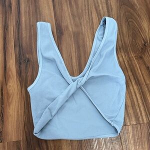 Light blue crop top